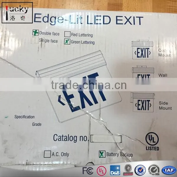 Wall Mount Acrylic Led Edge Sign Lit With EXIT Plexiglass Led Lighting Billboard photo-2