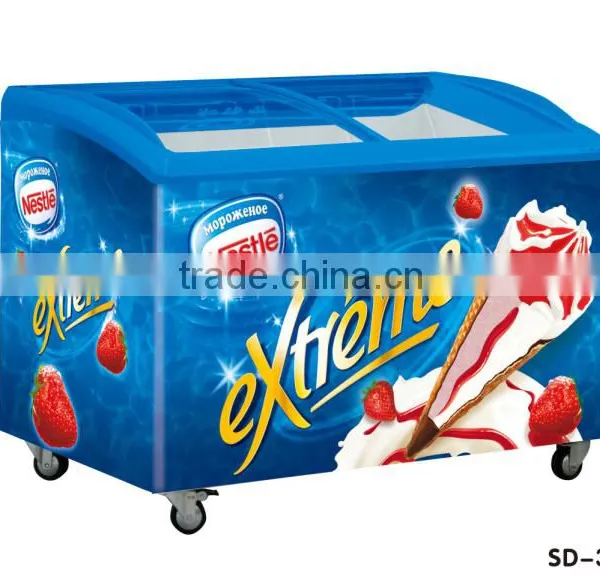 High Quality Double Sliding Door Ice Cream Freezer for Sale photo-5