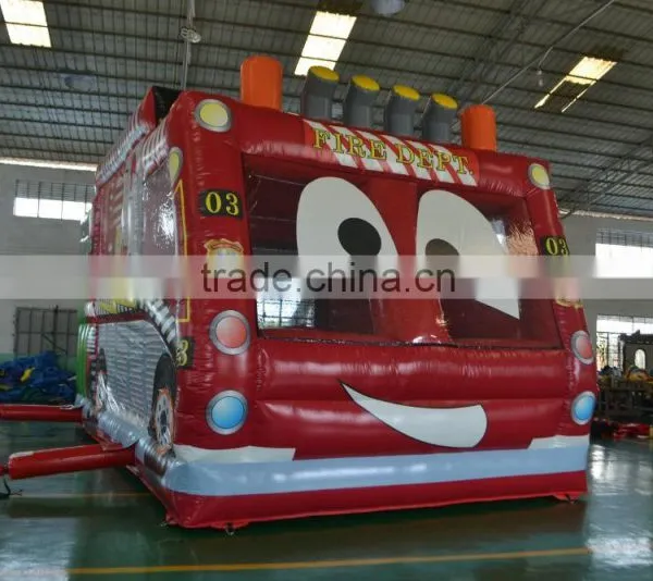 Popular Amusing Special Fire Car Combo Inflatable Bouncer Combo for Kids Paly photo-5