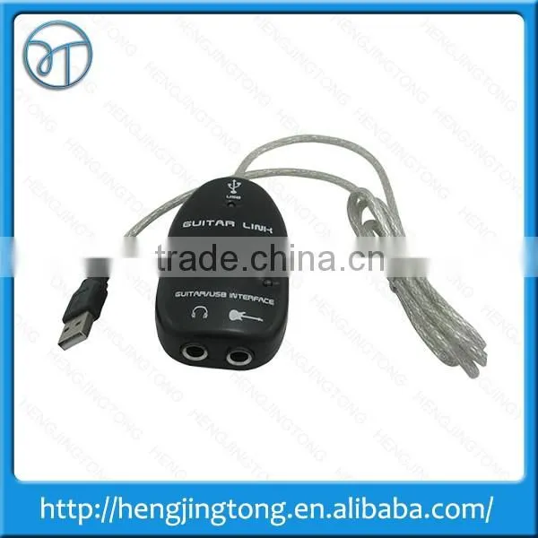 Big Sale Black Easy Plug and Play Guitar Link to USB Interface Cable for PC and Video Recording