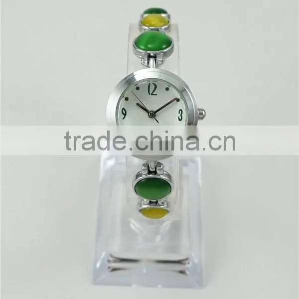 Stylish Lovely Stone Strap Design for Women Japan Quartz Ladies Wrist Watch photo-3