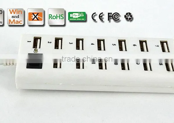 Hot Sell High- Performance Portable 480MBPS Usb2.0 13 Port Hub With One Switch+large Capacity photo-2