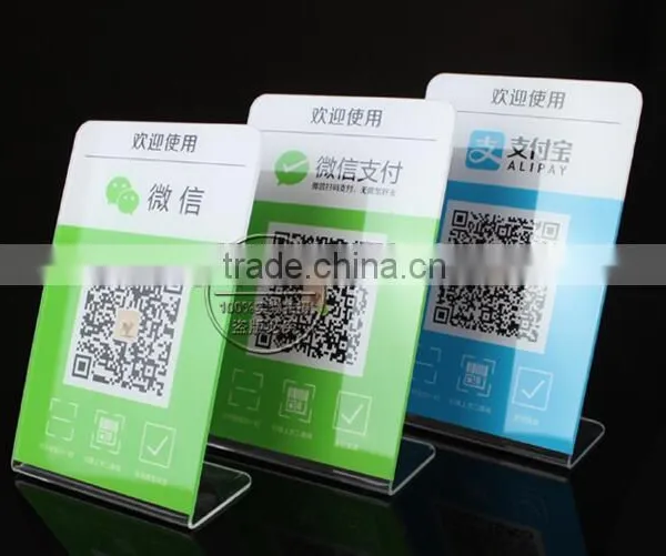 Wholesale Custom Acrylic Table Payment Sign photo-2