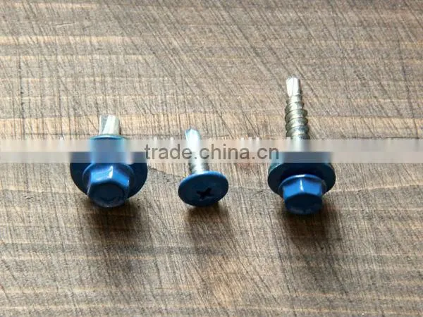 Roofing Screw Hex Washer Head Self-Drilling Screws With Colors Painted photo-6