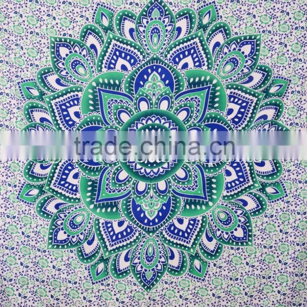 Ethnic Psychedelic Indian Ombre Mandala Lotus Wall Art Hippie Bohemian Wall Hanging Tapestry photo-2