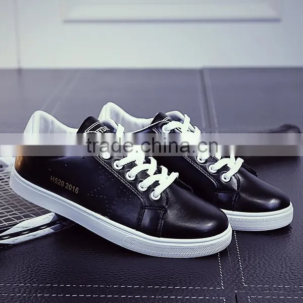 2016 Fashion Men Suitable Wihite and Blcak PU Shoes photo-2