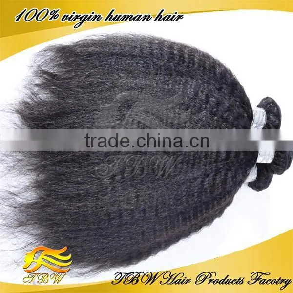 2015 Hot !!! Wholesale Cheap 100% Unprocessed Virgin Mongolian Human Kinky Straight Yaki Hair Weave photo-5