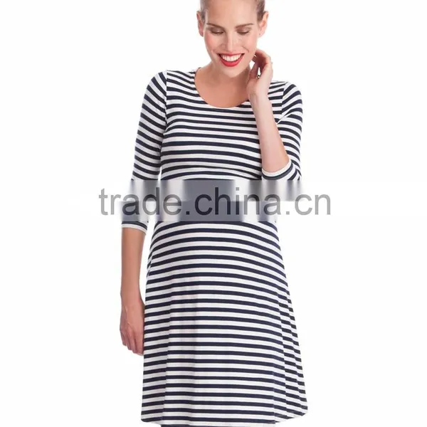 Slim Stripe Maternity Salwar Kameez Long Sleeves photo-3