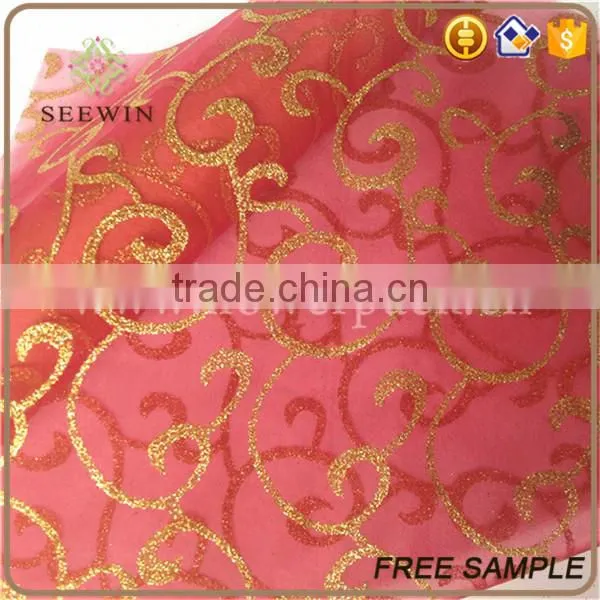 Bronze Printing Sheer Organza Rolls photo-3