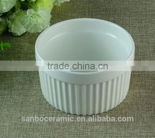 Wholesale White Round Porcelain Ramekins Ceramics Round Ramekin for Restaurant Hotel Oven Microware Safe photo-2