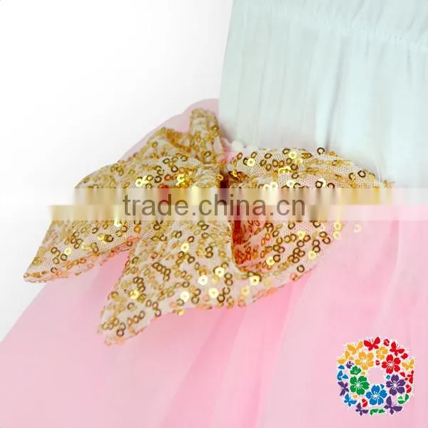 New Fashion Pink 4 Layers Kids Tulle Tutus Skirts With Sequin Bow Children Ballet Dance Wear Girls Tutu Skirt photo-4