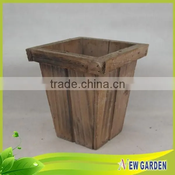 Factory Direct Offered Special Design High Grade Wooden Rectangular Flower Pot photo-6