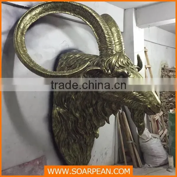 Wholesales Wall Decoration Fiberglass Wall Mounted Animal Head photo-2