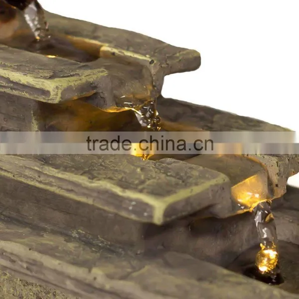 Tri-Step LED Lights Tabletop Water Fountain photo-4