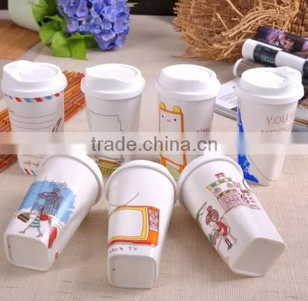 New Design Hot Selling Ceramic Mug With Silicone Lids and Sleeves With Customized Printing photo-2