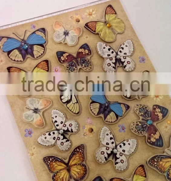Lovely & Vivid Butterfly Sticker in Various Colors, Popular Scrapbooking Decorative Sticker photo-2