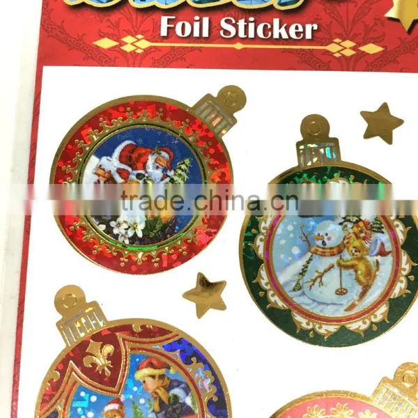 Foil Sticker, Laser Foil Sticker, Christmas Foil Sticker photo-2