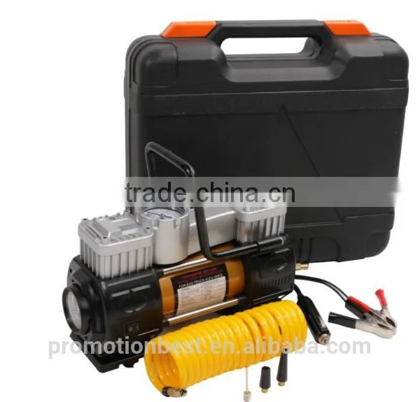 Tire Inflator, BACOENG Portable Air Compressor Kit - Double Cylinder - DC12V - Pump to 150 Psi - With Gauge & Light - Best for C photo-3