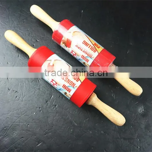 16162 Rolling Pin Non-Stick Silicone Surface Rolling Pin Wooden Rolling Pin Handl photo-2