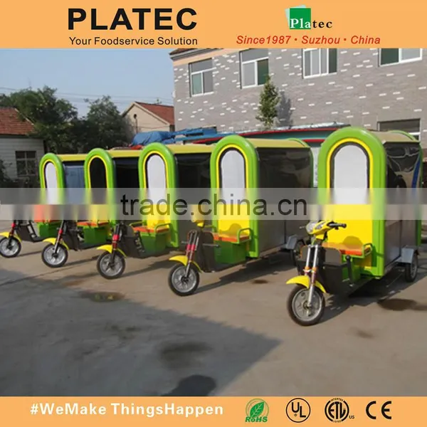 Wholesale China Stainless Steel Electric Tricycle Mobile Food Carts for Sale photo-6