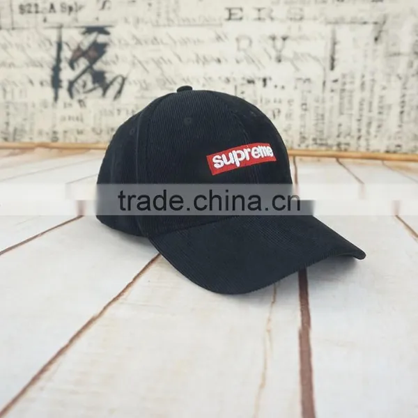 Corduroy Fabric Embroidery Patch Baseball Cap photo-4