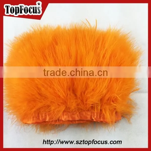Costume Designing or Dress With Trimming Blue Ribbon Turkey Marabou Feather photo-3