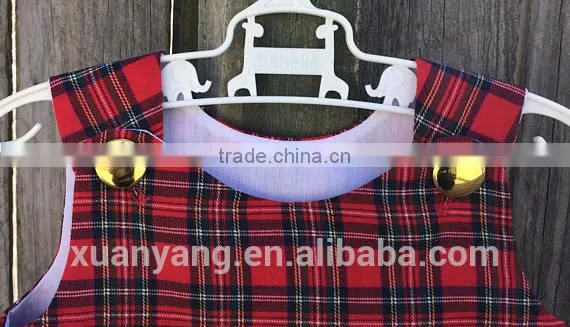 New Fashion Red Plaid Children Boutique Toddler Clothing Lovely Baby Girl Summer Dress photo-3