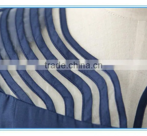 Linen Long Sleeve Royal Formal Women Skirt Suit With Organza Fabric photo-5
