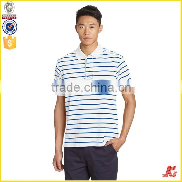 Good Cheap Price 200 Grams Urban 100% Cotton Oem Stripes Print Style Customized Embroidered Logo Polo Shirts for Mens photo-5
