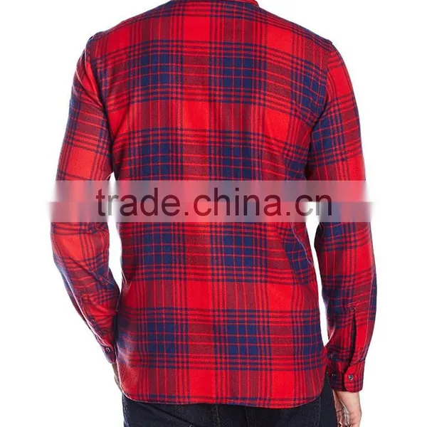New Style Cheap Wholesale Plaid Men's Plaid Flannel Shirt photo-4