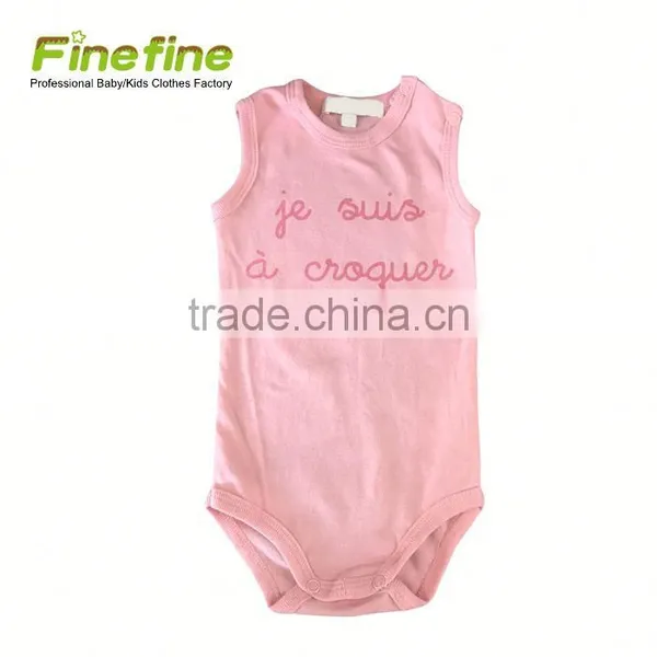 Plain Color Cotton Cheap Baby Romper Organic photo-4