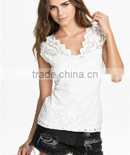 Women Custom Print Lace t Shirt Extend t Shirt photo-2