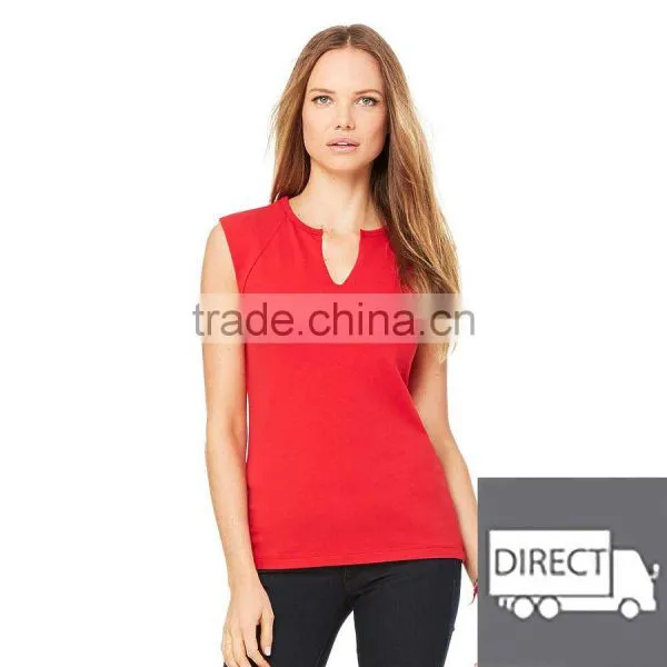 Bella+Canvas Women's Cotton Spandex Slit-V Raglan Tee - 95% Combed and Ring-spun Cotton 5% Spandex and Comes With Your Logo photo-2