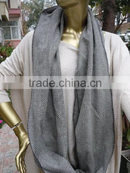 Herringbone Scarf, Mens Scarf, Grey Herringbone Infinity Scarf ,winter Scarf, Cowl Scarf, Women Men Scarves, Accessory photo-2
