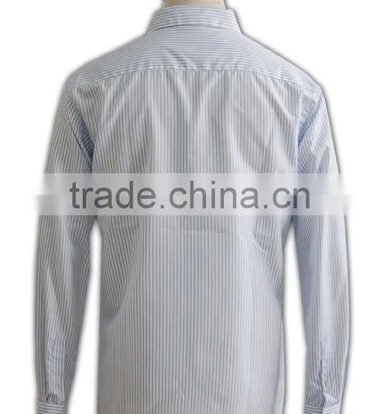 100% Cotton Design China Made Casual Workwear Light Blue Dress Shirt photo-3