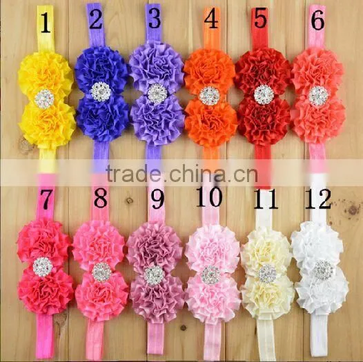 2016 Burst Satin Ribbon Floral With Children's Christmas Headdress 26-color Spot