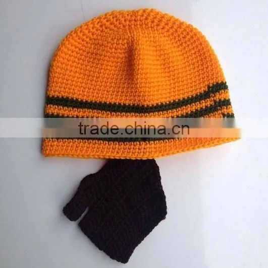 100% Acrylic Funny Knitted Men's Winter Ski Face Mask Beard Beanie Hat photo-6