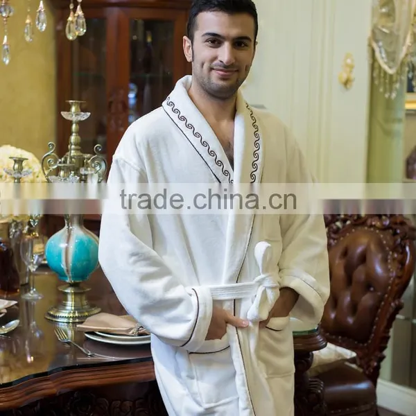 Adult 100% Cotton Hotel Robe Bath Robe Set photo-5