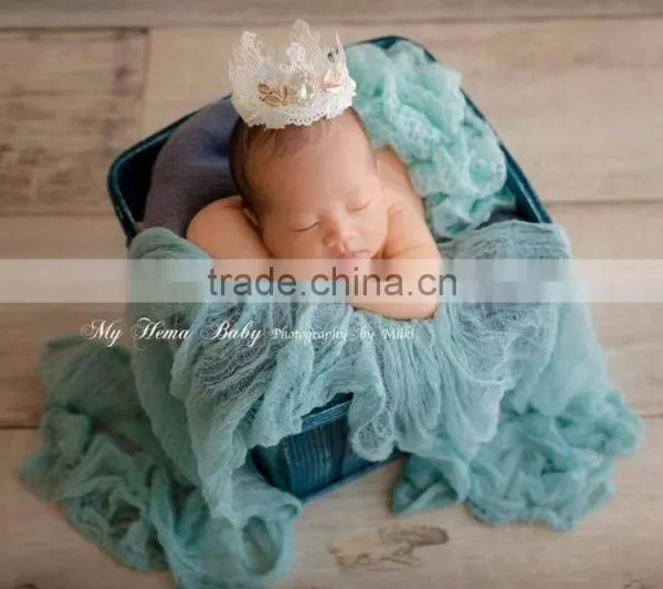 Newborn Cheesecloth Wrap Stretch Knit Warp Baby Cocoon Wrap Newborn Photography Props photo-6