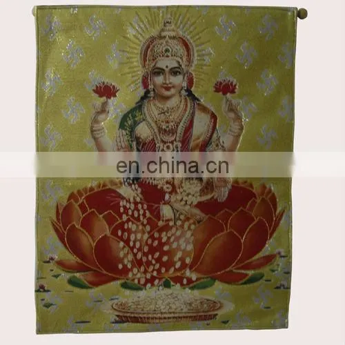 LED fiber optic indian god tapestries for home decoration
