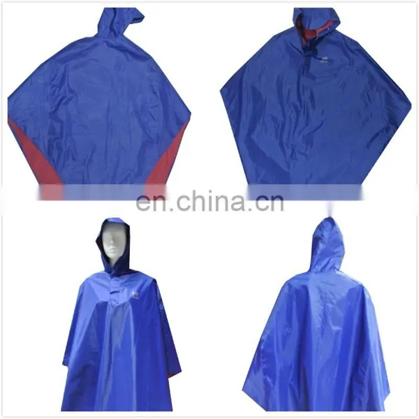 100% Waterproof Pvc Blue Customized Poncho photo-3