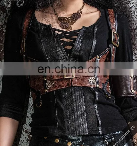 Steampunk Leather Harness-vest photo-2