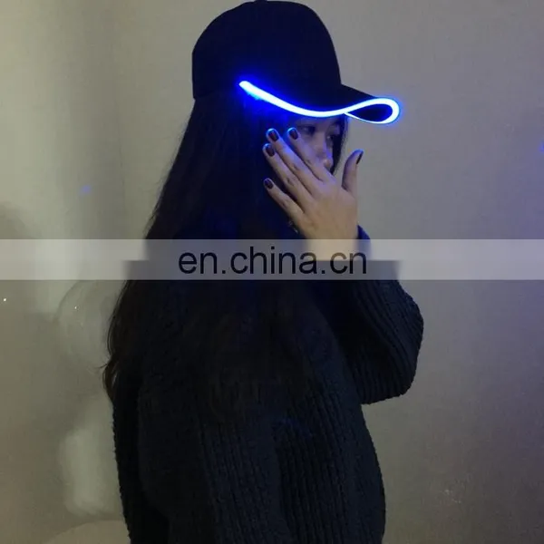 2017 New Cool Design 100% Cotton Cool Led Oem Flashing Baseball Hats Caps photo-3