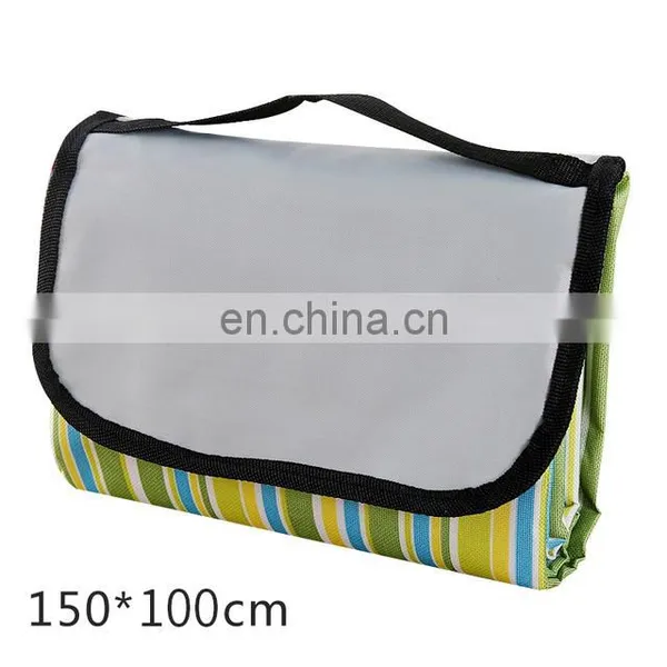 Low Moq Cheap Oxford Cloth Outdoor Camping Beach Grid Style 150*100 Foldable Picnic Mat Waterproof photo-5