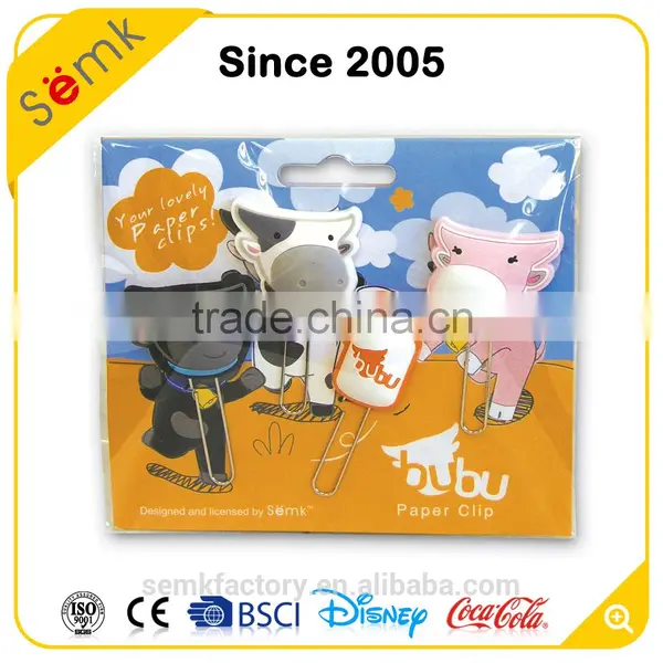 Novelty Animal Head Shape Stainless Steel Clear Plastic Custom Paper Clip photo-2