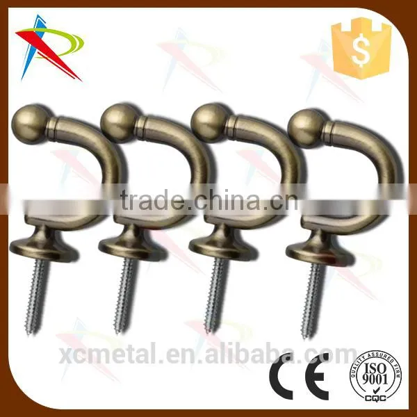 New Fashion Bronze Curtain Tie Back Hooks half-opened Anti Rust W/ Screws