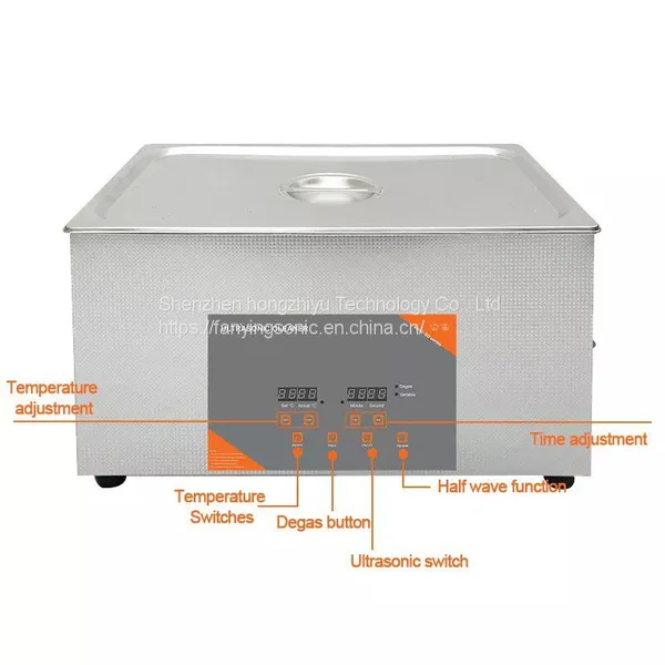 FanYing Ultrasonic Cleaner 22L 900W Digital Timer Adjust Temperature Degas For Bath Jewelry Glasses Watch Industrial Parts photo-2