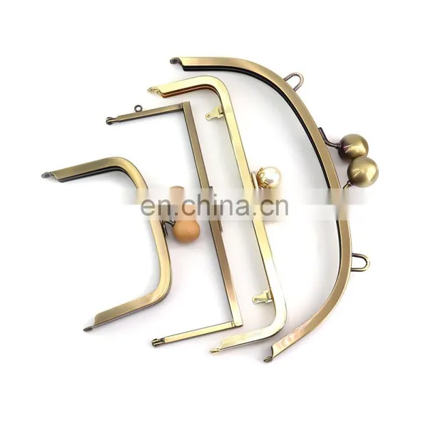 Wholesale Square Silver Brassy Golden Handbag Hardware Bag Part Clutch Frame For Wallet Bag photo-4