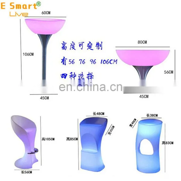 Garden Decoration Led Illuminated /battery Operated Rechargeable Modern Design Led Bar Chair Party Led Light Cocktail Table photo-5