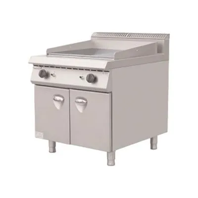 Gas Griddle With Cabinet (1/2 Flat and 1/2 Grooved)